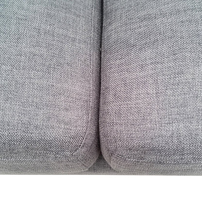 2 Seater Sofa Brown Fabric Lounge Set for Living Room Couch with Solid Wooden Frame - Cosy Abode