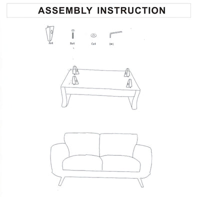 2 Seater Sofa Brown Fabric Lounge Set for Living Room Couch with Solid Wooden Frame - Cosy Abode