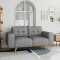 2 Seater Sofa Fabric Upholstery Grey Colour Pocket Spring Wooden Frame - Cosy Abode