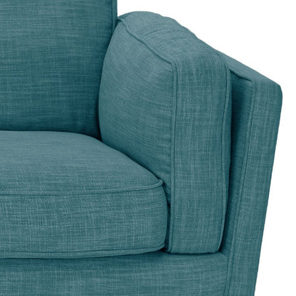 2 Seater Sofa Teal Fabric Lounge Set for Living Room Couch with Wooden Frame - - Cosy Abode