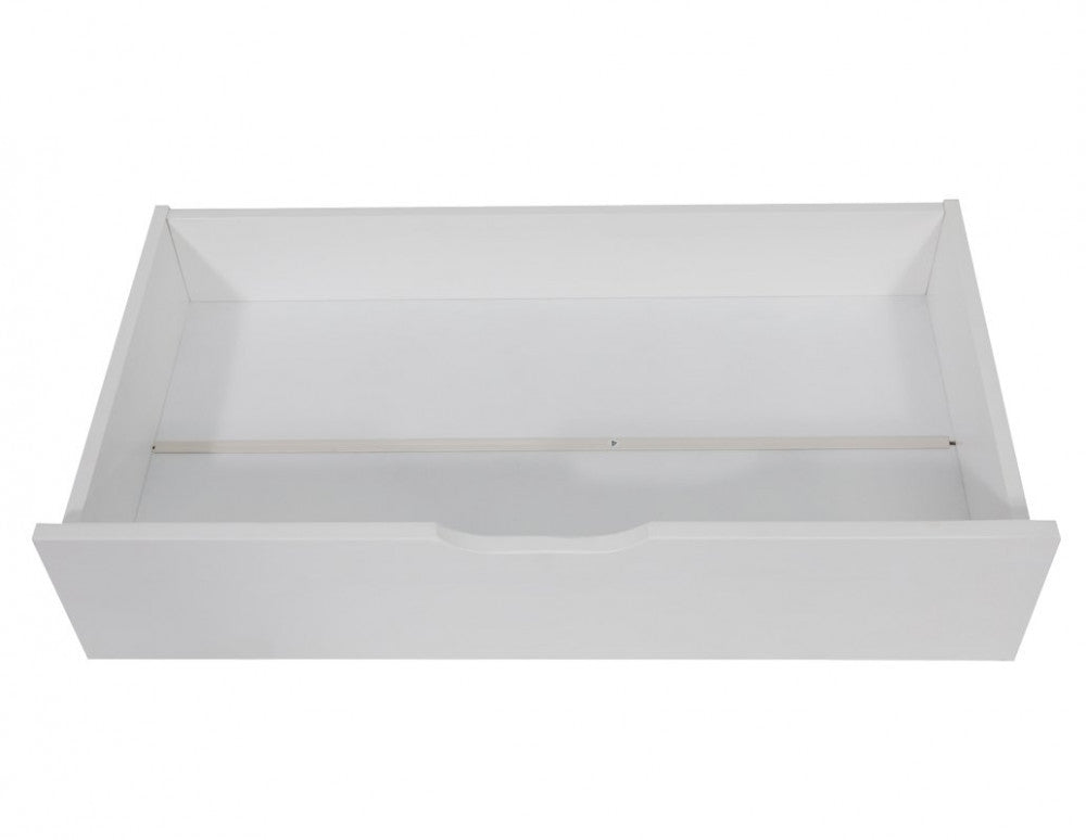 2 x Wooden Bed Frame Storage Trundle Drawers-White - Cosy Abode