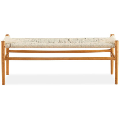 2pc Anemone Wishbone 120cm Beech Timber Replica Hans Wenger Dining Bench Natural - Cosy Abode