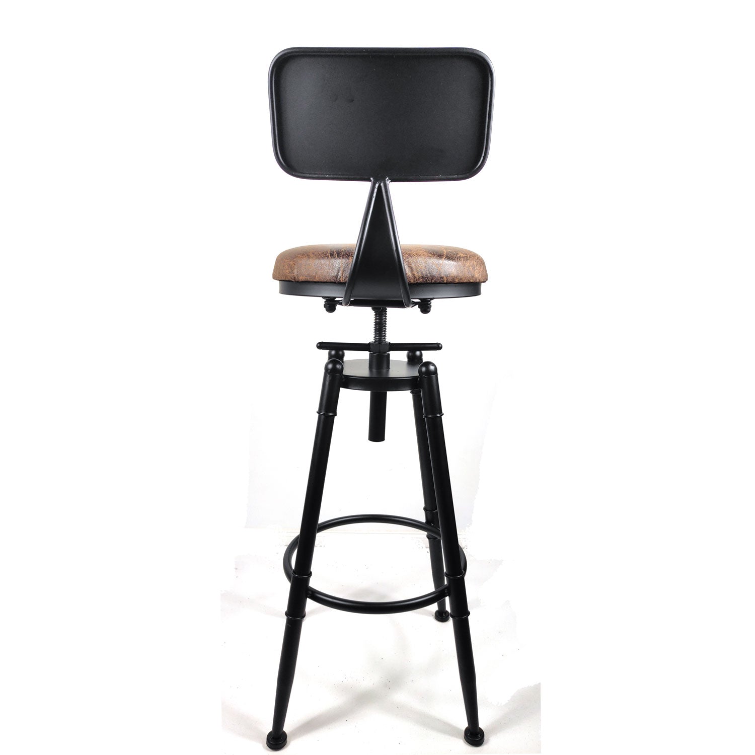 2x Vintage Industrial Rustic Bar Stool Kitchen Stool Swivel Chair Counter Height - Cosy Abode