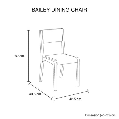 2x Wooden Frame Black Leatherette Medium High Backrest Dining Chairs - Cosy Abode