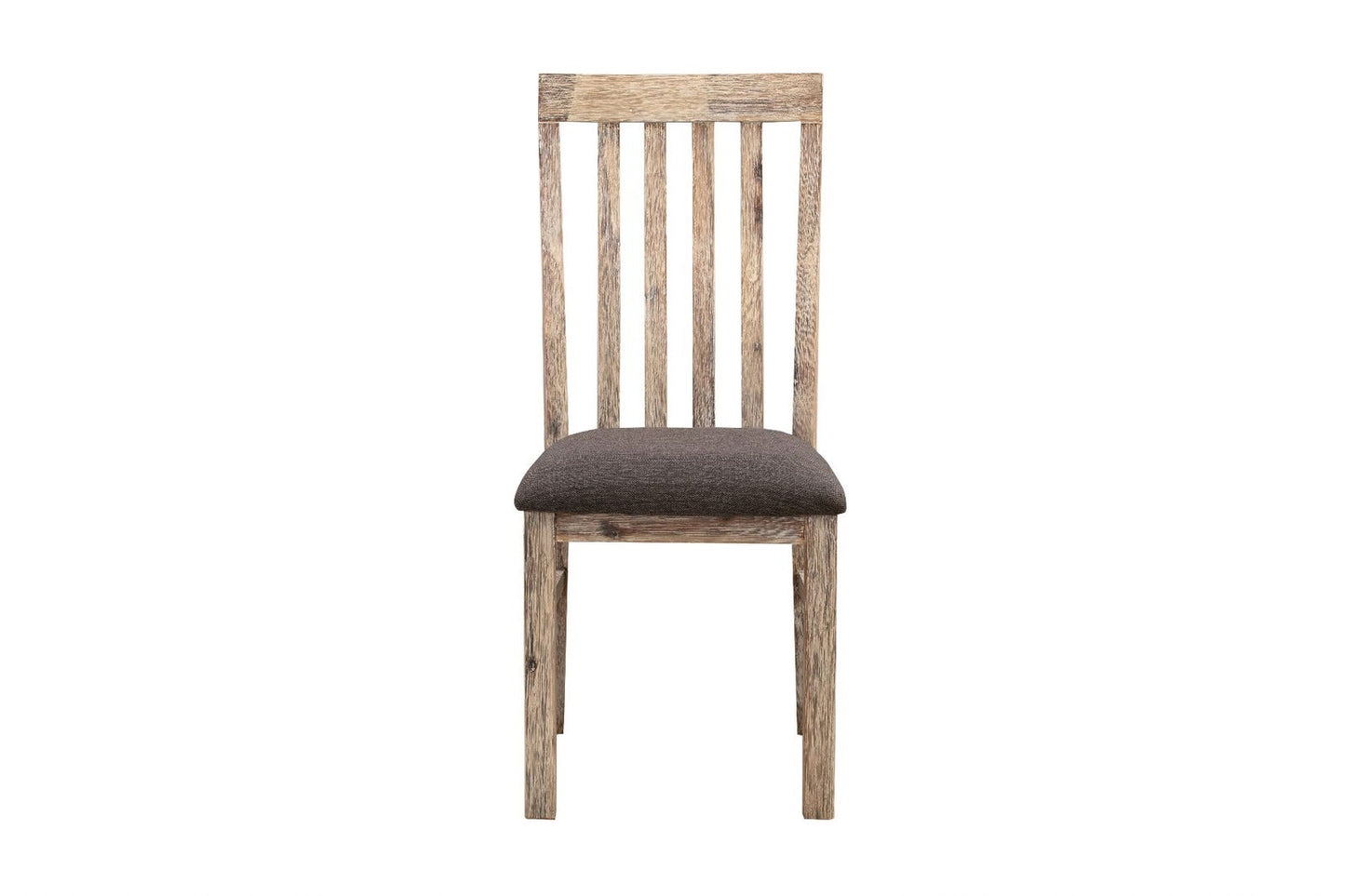 2x Wooden Frame Leatherette in Solid Acacia Wood & Veneer Dining Chairs in Oak Colour - Cosy Abode