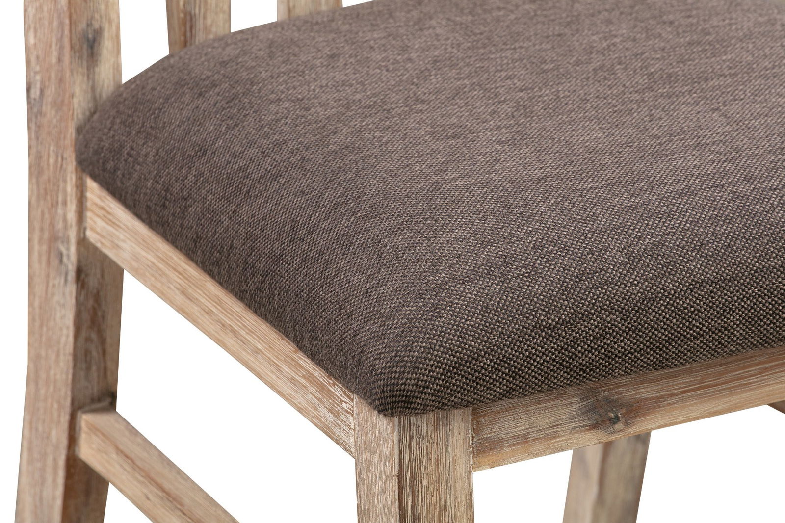 2x Wooden Frame Leatherette in Solid Acacia Wood & Veneer Dining Chairs in Oak Colour - Cosy Abode