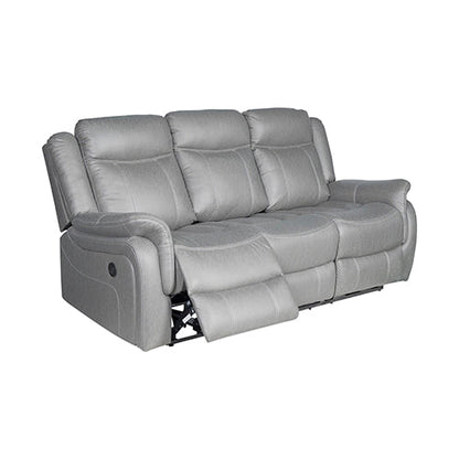 3-2 Seater Finest Grey Fabric Recliner Sofa Sturdy Construction Metal Mechanism - Cosy Abode