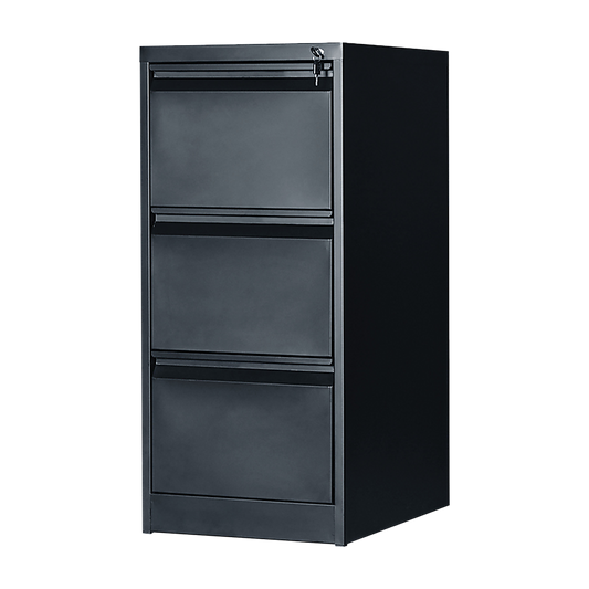 3-Drawer Shelf Office Filing Cabinet - Dark Grey - Cosy Abode