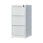 3-Drawer Shelf Office Filing Cabinet - White - Cosy Abode