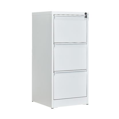 3-Drawer Shelf Office Filing Cabinet - White - Cosy Abode