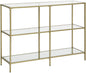 3-Tier Tempered Glass Sofa Table Modern Storage Shelves - Cosy Abode