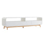 Merlin White  Modern Retro TV Unit 180CM - Cosy Abode