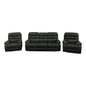 3RR+1RR+1RR Leatherette Grey Electric Recliner Feature Multi Positions Ultra Cushioned USB Outlets - Cosy Abode