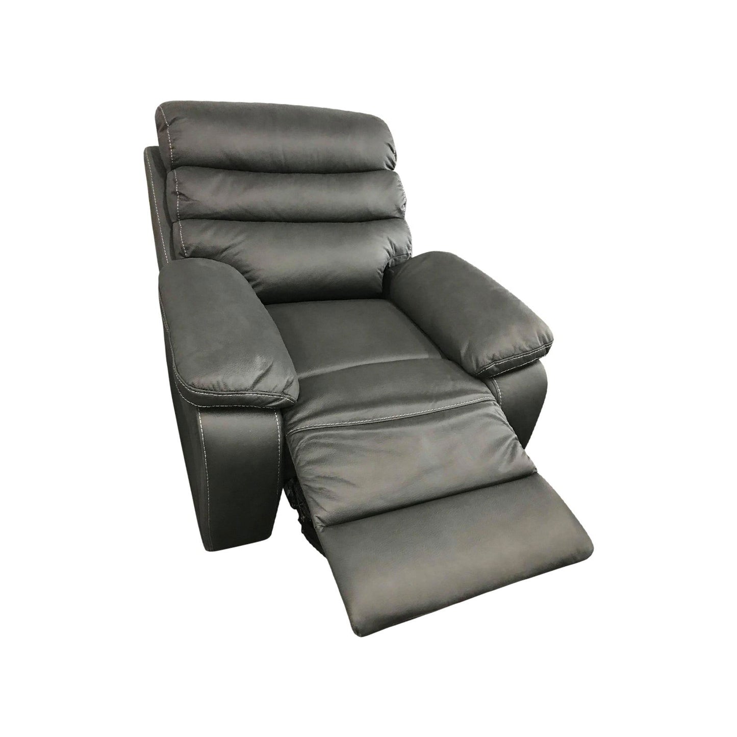 3RR+1RR+1RR Leatherette Grey Electric Recliner Feature Multi Positions Ultra Cushioned USB Outlets - Cosy Abode