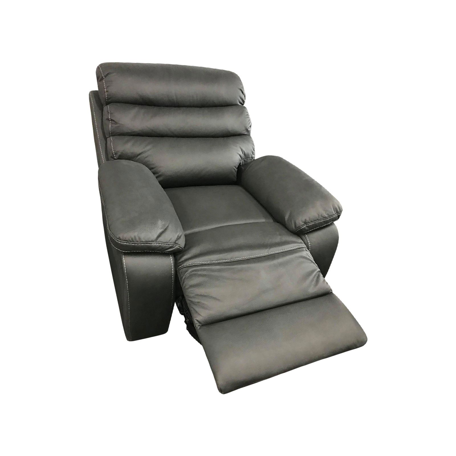 3RR+1RR+1RR Leatherette Grey Electric Recliner Feature Multi Positions Ultra Cushioned USB Outlets - Cosy Abode