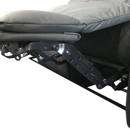 3RR+1RR+1RR Leatherette Grey Electric Recliner Feature Multi Positions Ultra Cushioned USB Outlets - Cosy Abode