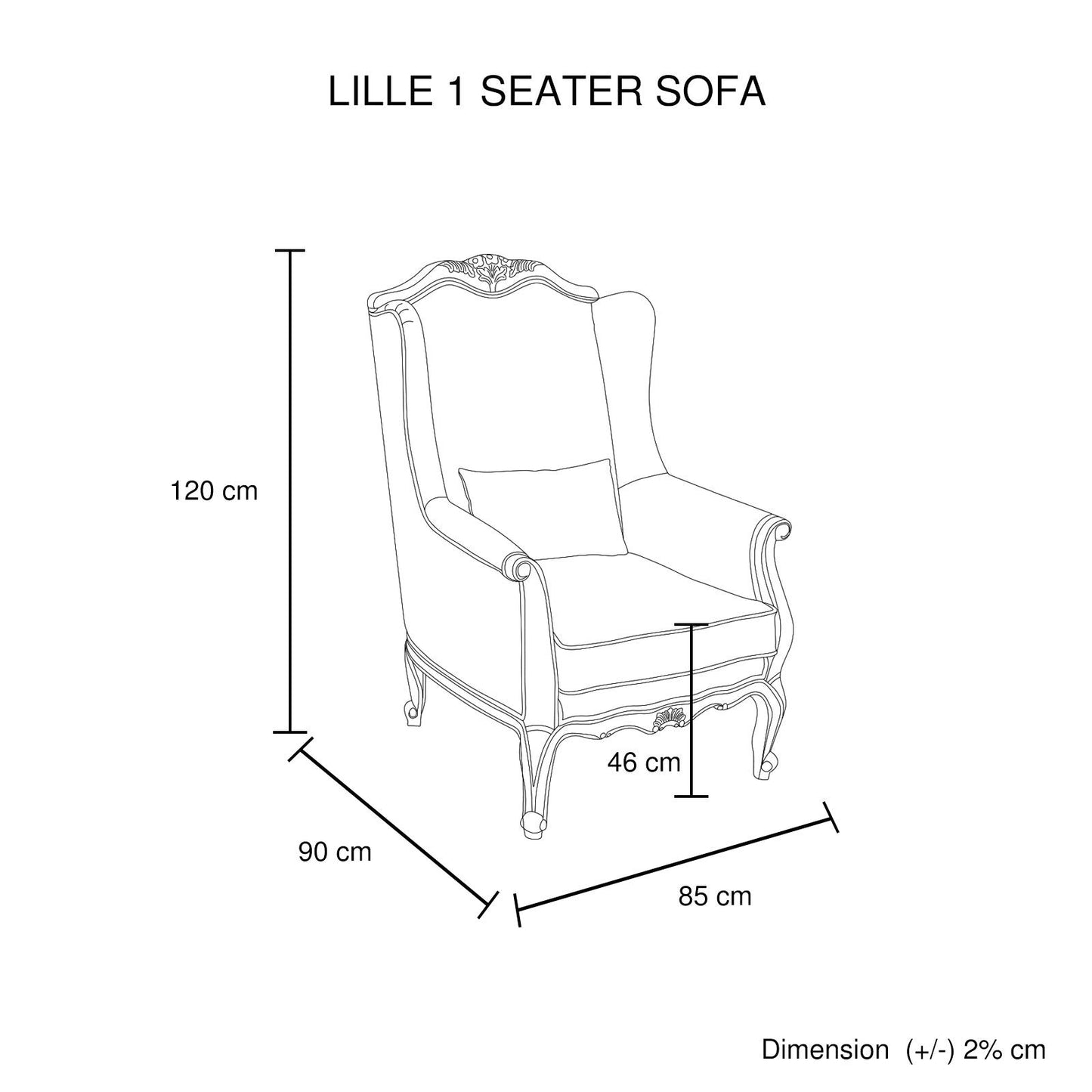 3S+2S+1X Wing Chair Oak Wood White Washed Finish Rolled Armrest Linen Sofa Fabric - Cosy Abode