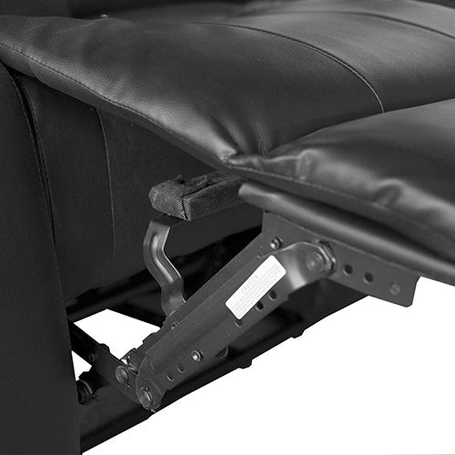 3+1+1 Seater Recliner Sofa In Faux Leather Lounge Couch in Black - Cosy Abode