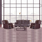 3+1+1 Seater Recliner Sofa In Faux Leather Lounge Couch in Brown - Cosy Abode