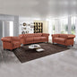3+2+1 Seater Brown Sofa Lounge Chesterfireld Style Button Tufted in Faux Leather - Cosy Abode