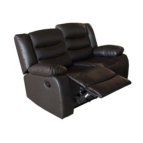 3+2+1 Seater Recliner Sofa In Faux Leather Lounge Couch in Black - Cosy Abode