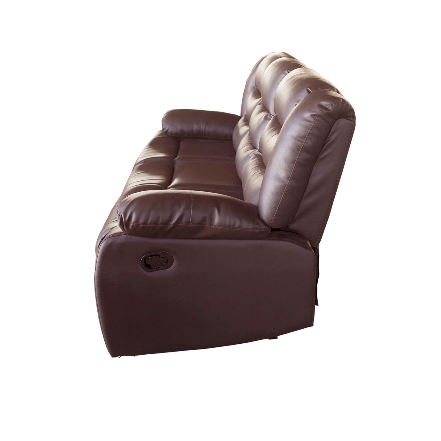 3+2 Seater Recliner Sofa In Faux Leather Lounge Couch in Brown - Cosy Abode
