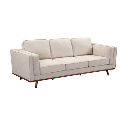 3+2 Seater Sofa Beige Fabric Lounge Set for Living Room Couch with Wooden Frame - Cosy Abode