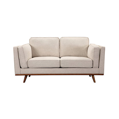 3+2 Seater Sofa Beige Fabric Lounge Set for Living Room Couch with Wooden Frame - Cosy Abode