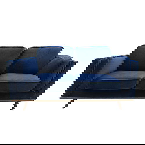 3+2 Seater Sofa BlueFabric Lounge Set for Living Room Couch with Wooden Frame - Cosy Abode