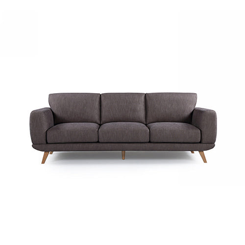 3+2 Seater Sofa Brown Fabric Lounge Set for Living Room Couch with Solid Wooden Frame - Cosy Abode