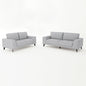 3+2 Seater Sofa Set Light Grey Fabric with Solid Timber Frame - Cosy Abode
