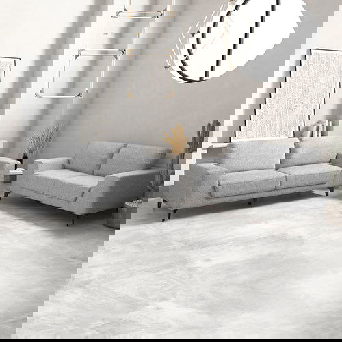3+2 Seater Sofa Set Light Grey Fabric with Solid Timber Frame - Cosy Abode