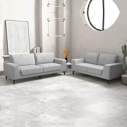 3+2 Seater Sofa Set Light Grey Fabric with Solid Timber Frame - Cosy Abode