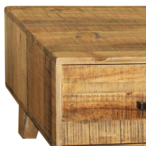 Coffee Table Wooden Frame 2 Drawers Storage in Light Brown Colour - Cosy Abode