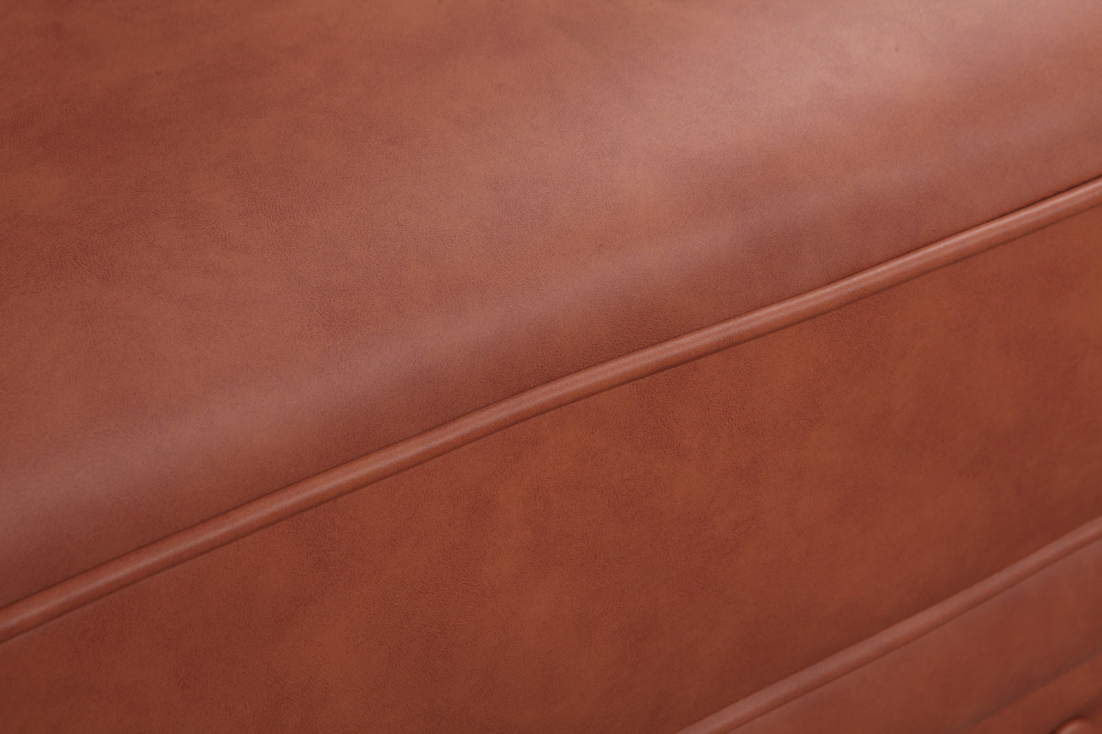3 Seater Brown Sofa Lounge Chesterfireld Style Button Tufted in Faux Leather - Cosy Abode