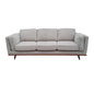 3 Seater Sofa Beige Fabric Modern Lounge Set for Living Room Couch with Wooden Frame - Cosy Abode