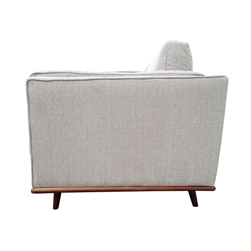 3 Seater Sofa Beige Fabric Modern Lounge Set for Living Room Couch with Wooden Frame - Cosy Abode
