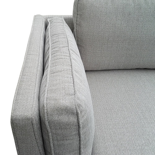 3 Seater Sofa Beige Fabric Modern Lounge Set for Living Room Couch with Wooden Frame - Cosy Abode