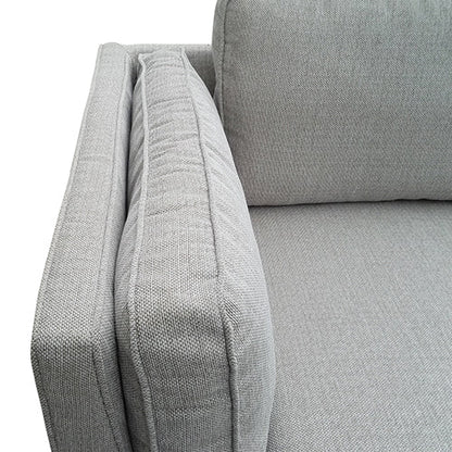 3 Seater Sofa Beige Fabric Modern Lounge Set for Living Room Couch with Wooden Frame - Cosy Abode