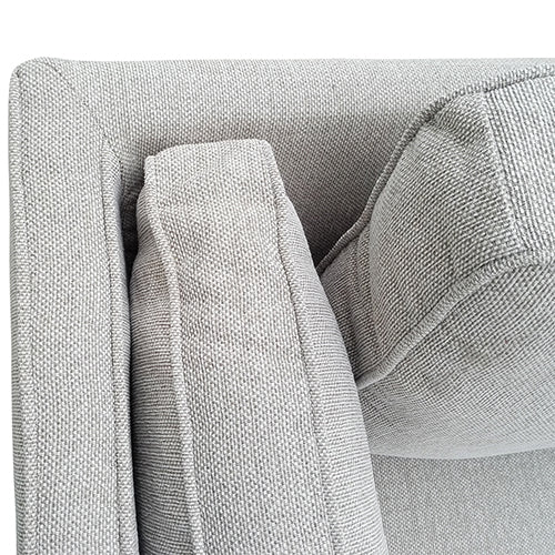 3 Seater Sofa Beige Fabric Modern Lounge Set for Living Room Couch with Wooden Frame - Cosy Abode