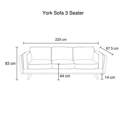 3 Seater Sofa Beige Fabric Modern Lounge Set for Living Room Couch with Wooden Frame - Cosy Abode