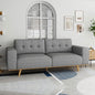 3 Seater Sofa Fabric Upholstery Grey Colour Pocket Spring Wooden Frame - Cosy Abode