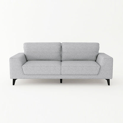 3 Seater Sofa Light Grey Fabric with Solid Timber Frame - Cosy Abode