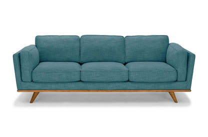 3 Seater Sofa Teal Fabric Lounge Set for Living Room Couch with Wooden Frame - Cosy Abode