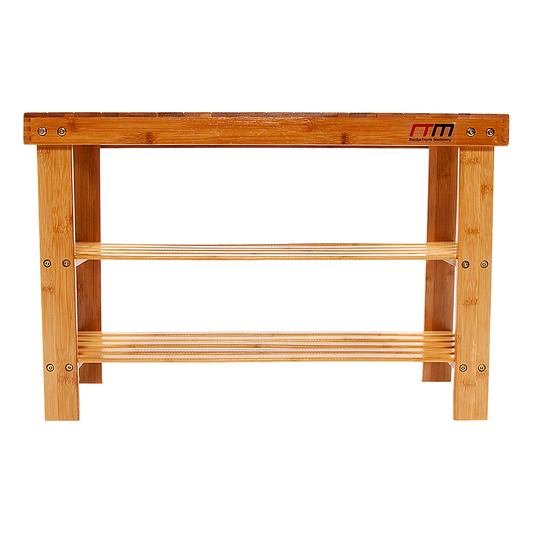 3 Tier Shoe Rack Bamboo Wooden Storage Shelf Stand Bench Cabinet Organiser - Cosy Abode