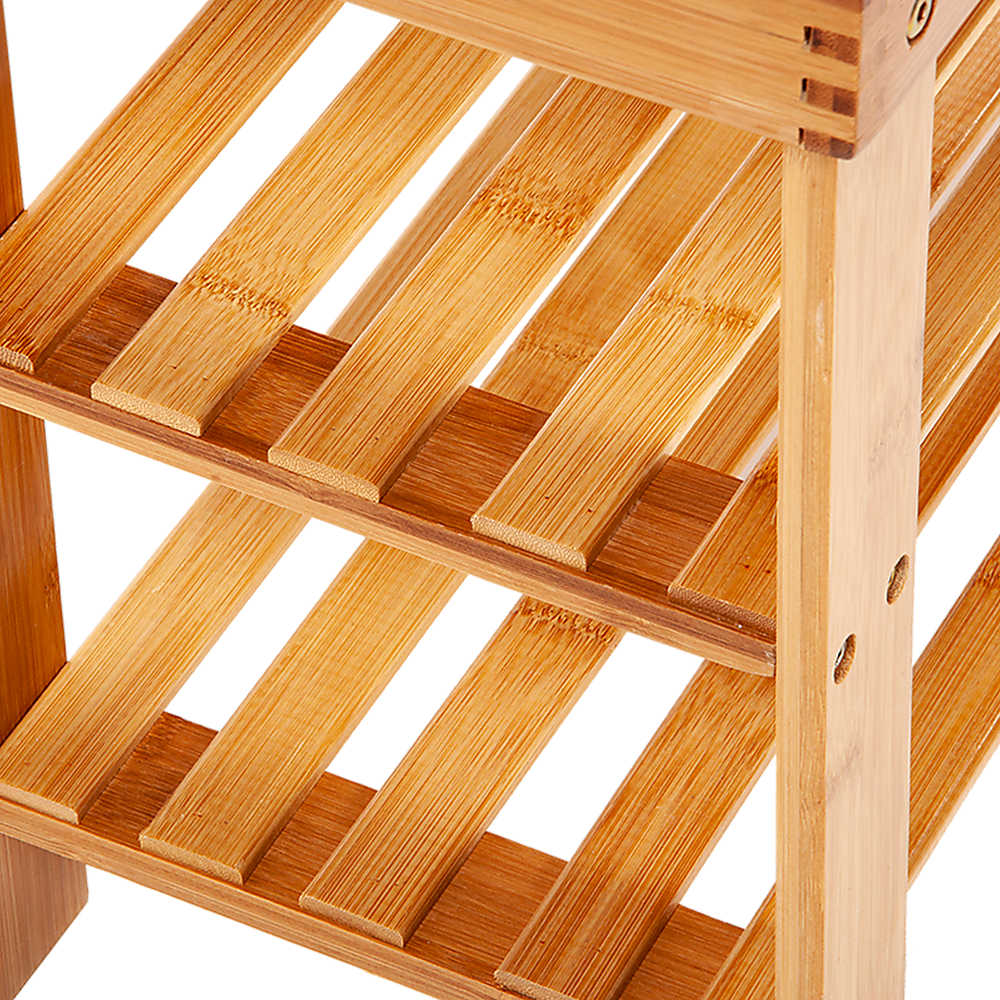 3 Tier Shoe Rack Bamboo Wooden Storage Shelf Stand Bench Cabinet Organiser - Cosy Abode
