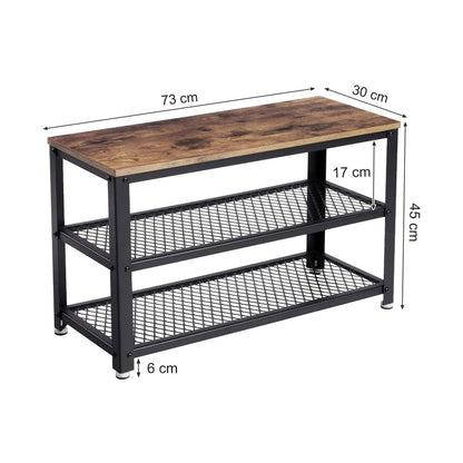 3 Tier Shoe Storage Bench (73 cm) - Cosy Abode