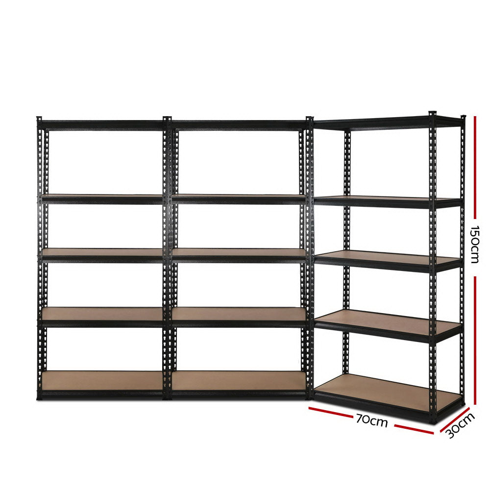 3x1.5M Warehouse Shelving Racking Storage Garage Steel Metal Shelves Rack - Cosy Abode
