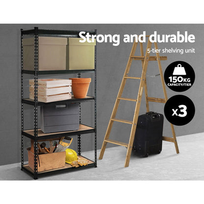 3x1.5M Warehouse Shelving Racking Storage Garage Steel Metal Shelves Rack - Cosy Abode