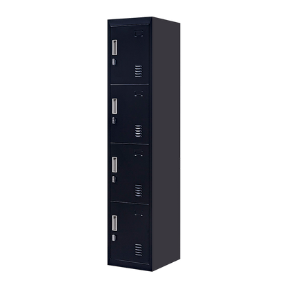 4-Door Vertical Locker for Office - Black - Cosy Abode
